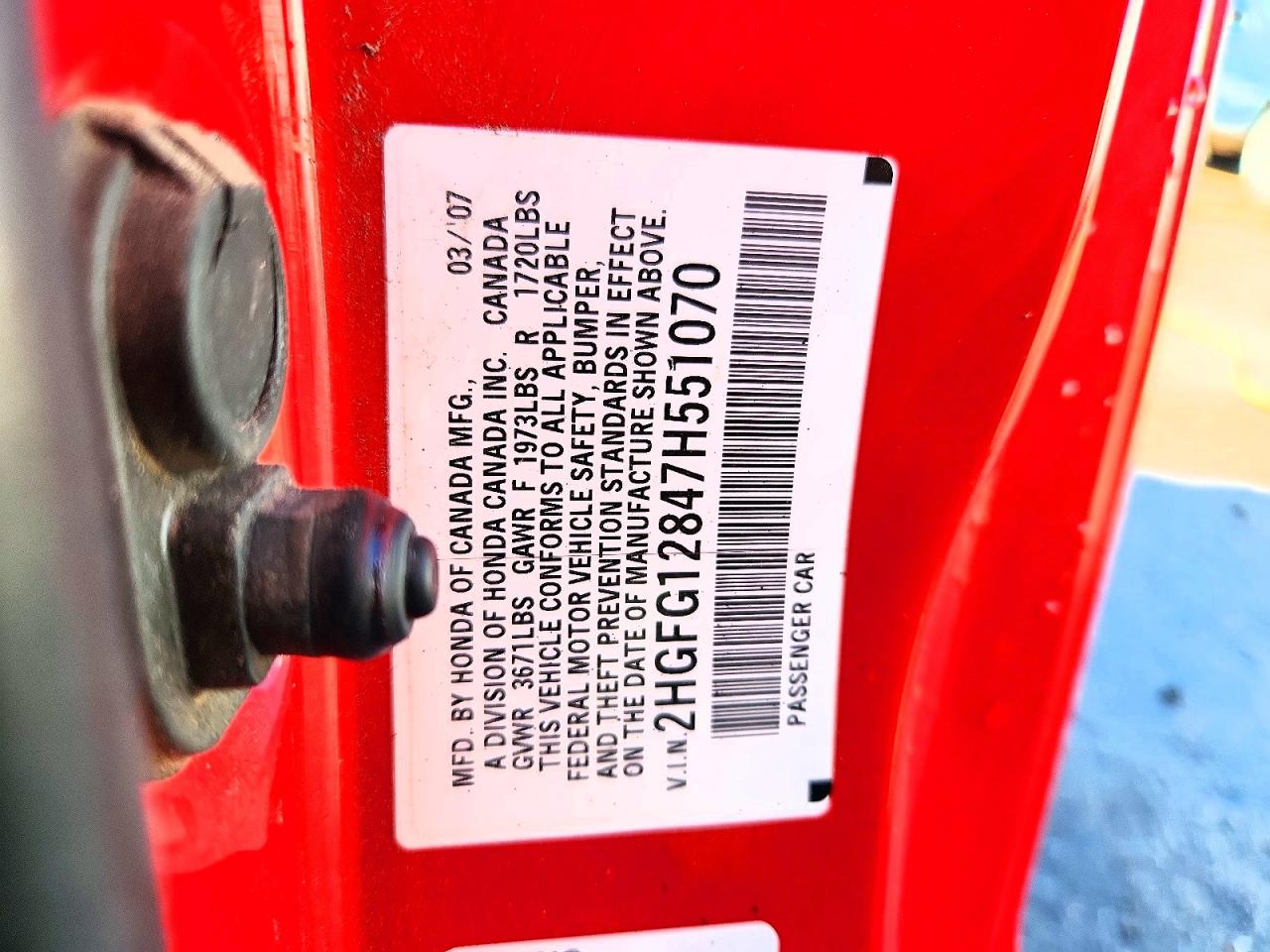 2007 HONDA CIVIC EX photo 25