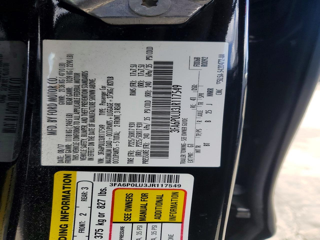 2018 FORD FUSION SE HYBRID photo 34