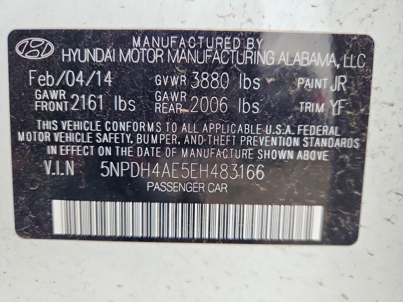 2014 HYUNDAI ELANTRA SE photo 37
