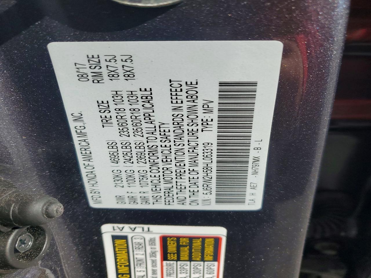 2017 HONDA CR-V EX photo 37