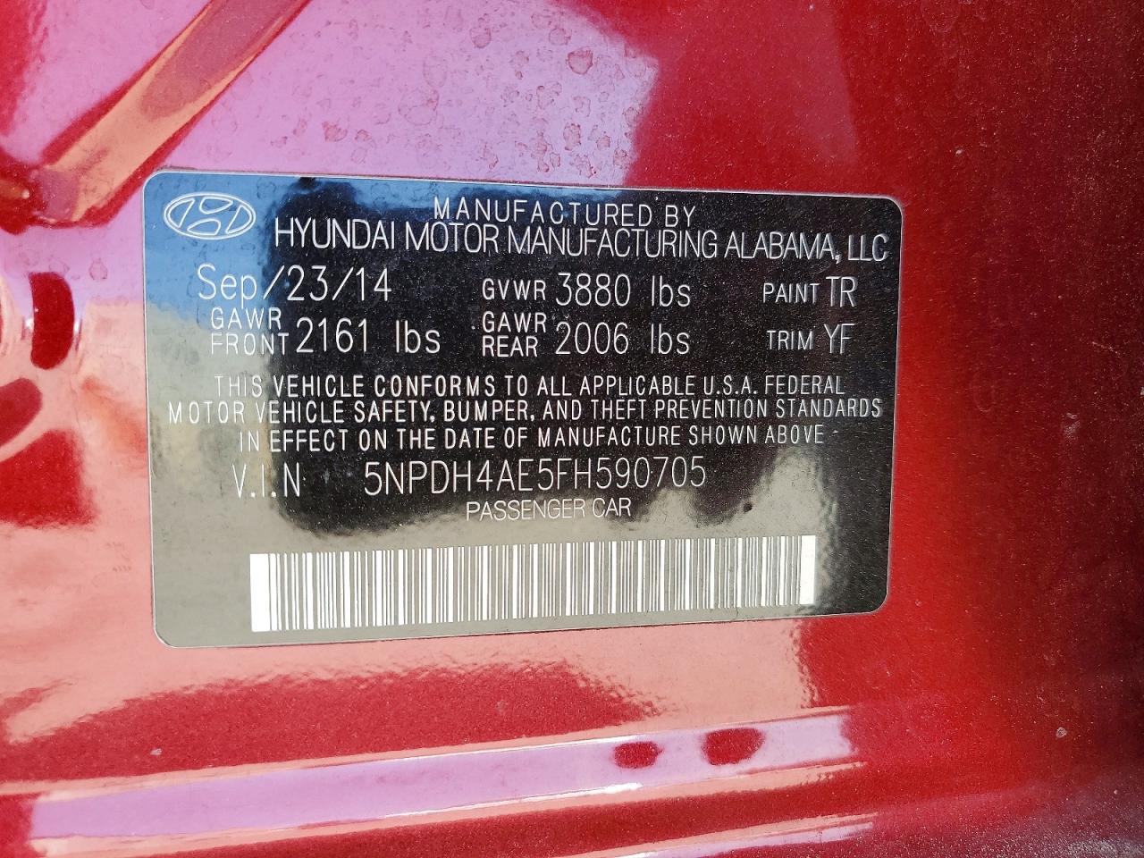 2015 HYUNDAI ELANTRA LIMITED photo 37