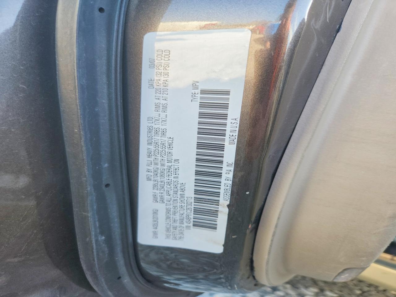 2008 SUBARU OUTBACK 2.5I photo 34