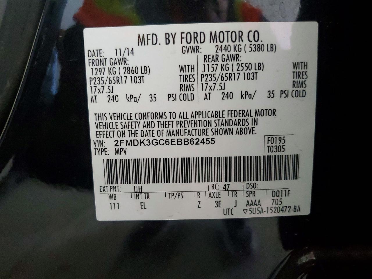 2014 FORD EDGE SE photo 37