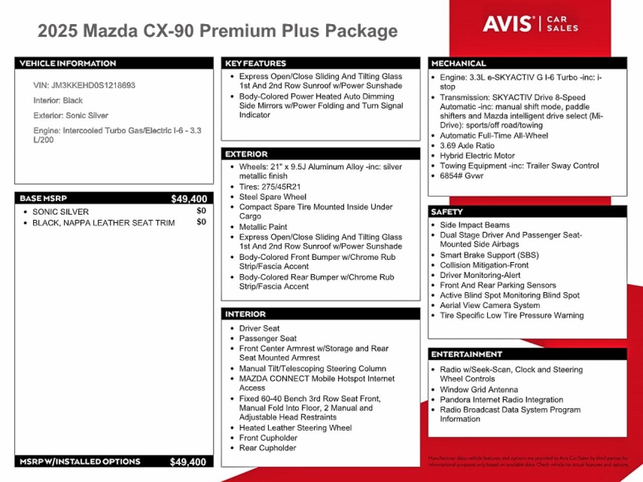2025 MAZDA CX-90 PREMIUM PLUS photo 37