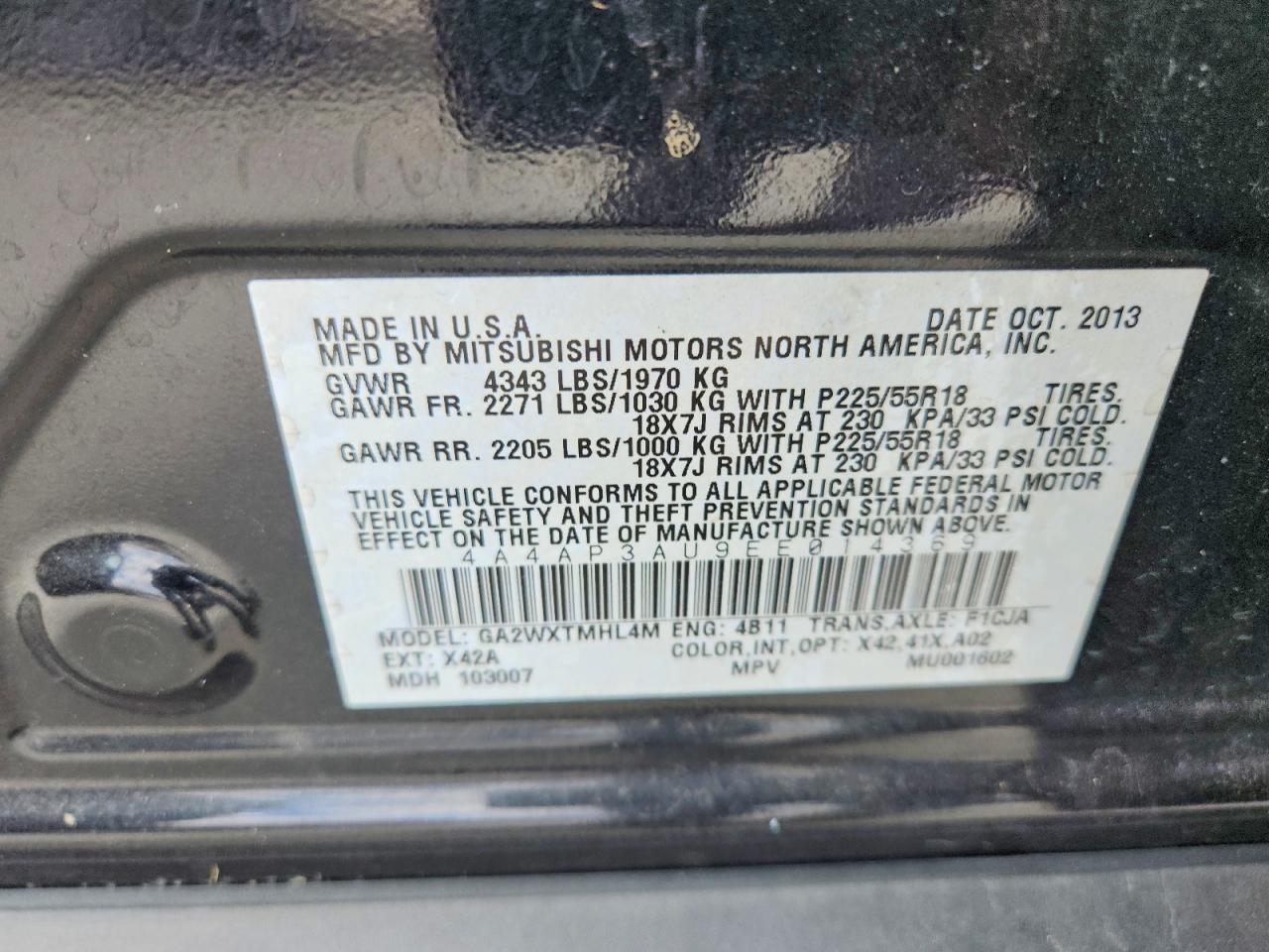 2014 MITSUBISHI OUTLANDER SPORT ES photo 13