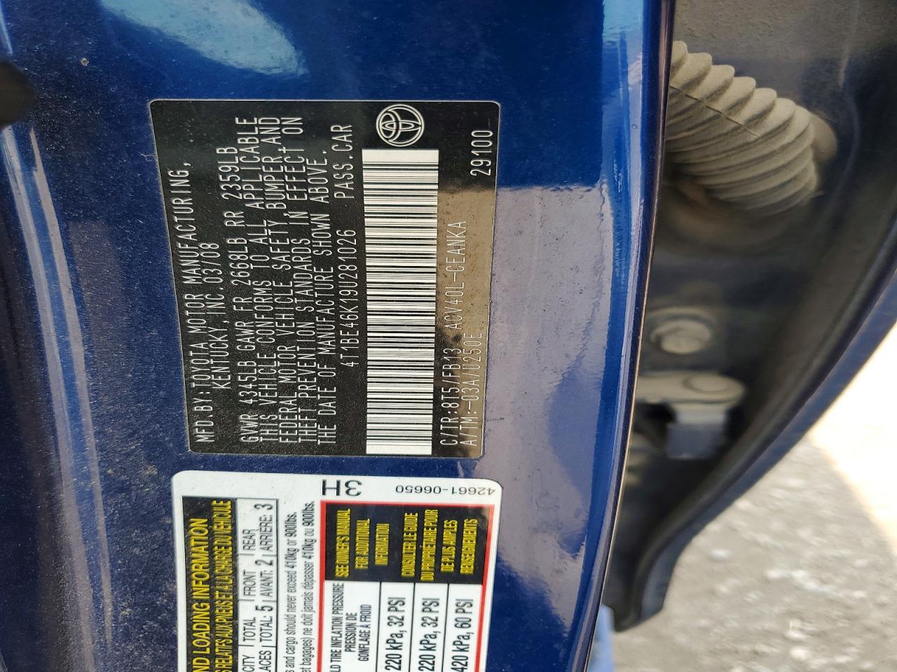 2009 TOYOTA CAMRY BASE photo 34