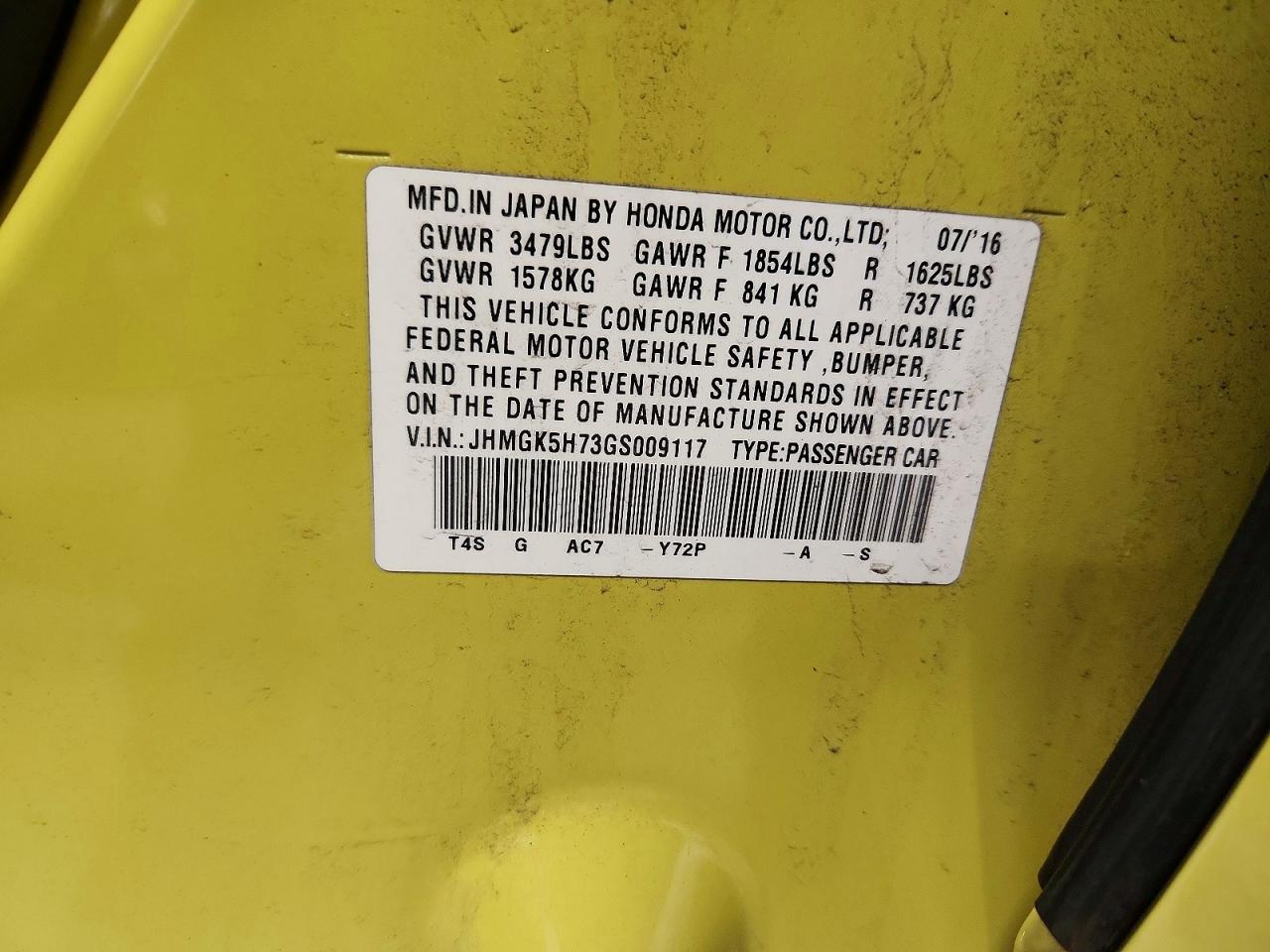 2016 HONDA FIT EX photo 37