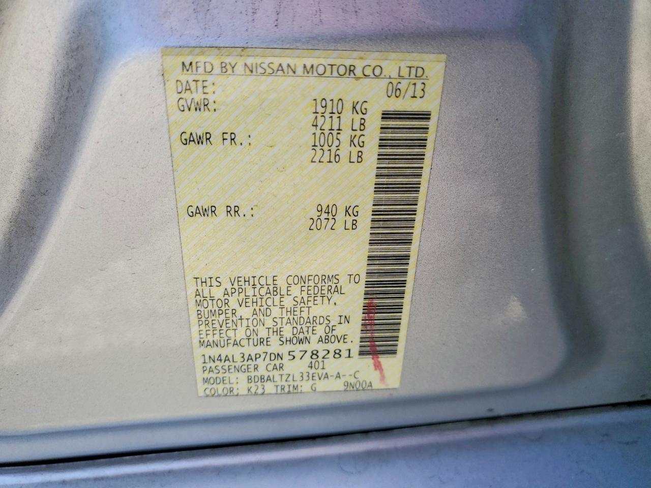 2013 NISSAN ALTIMA 2.5 photo 34