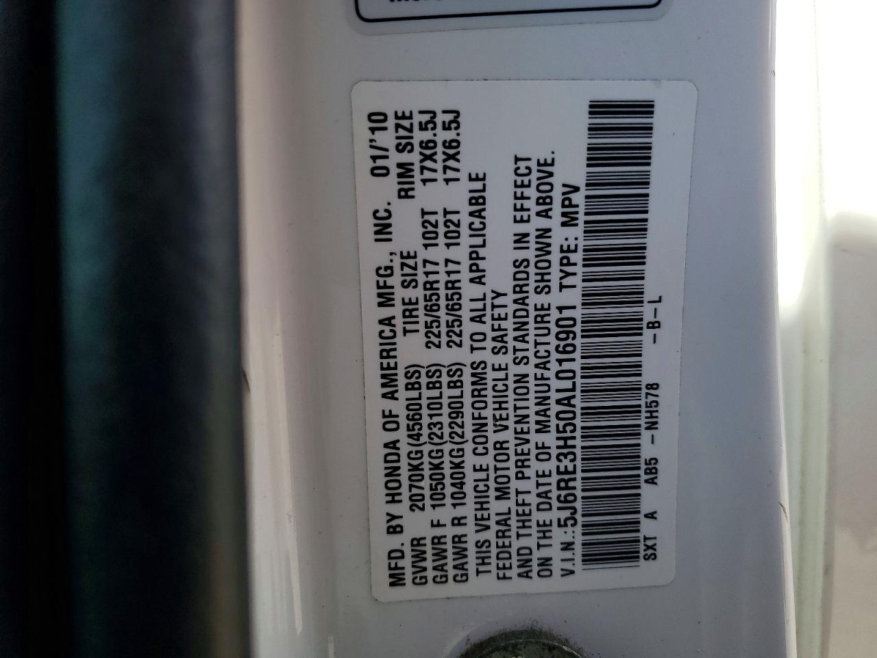 2010 HONDA CR-V EX photo 14