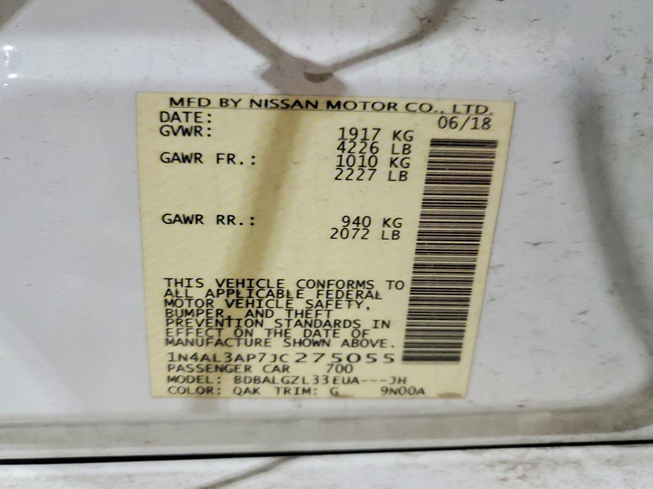 2018 NISSAN ALTIMA 2.5 S photo 23