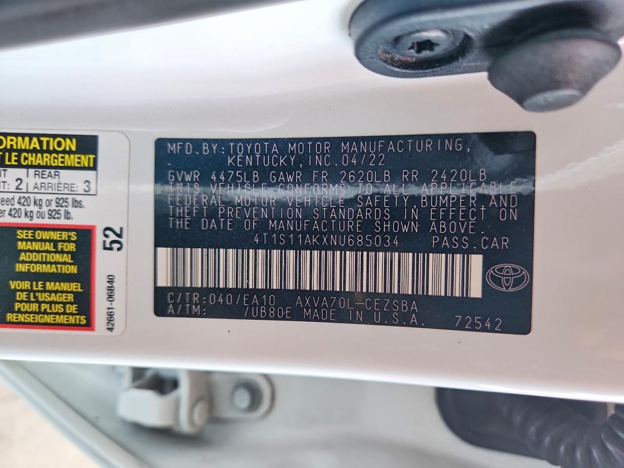 2022 TOYOTA CAMRY SE photo 34