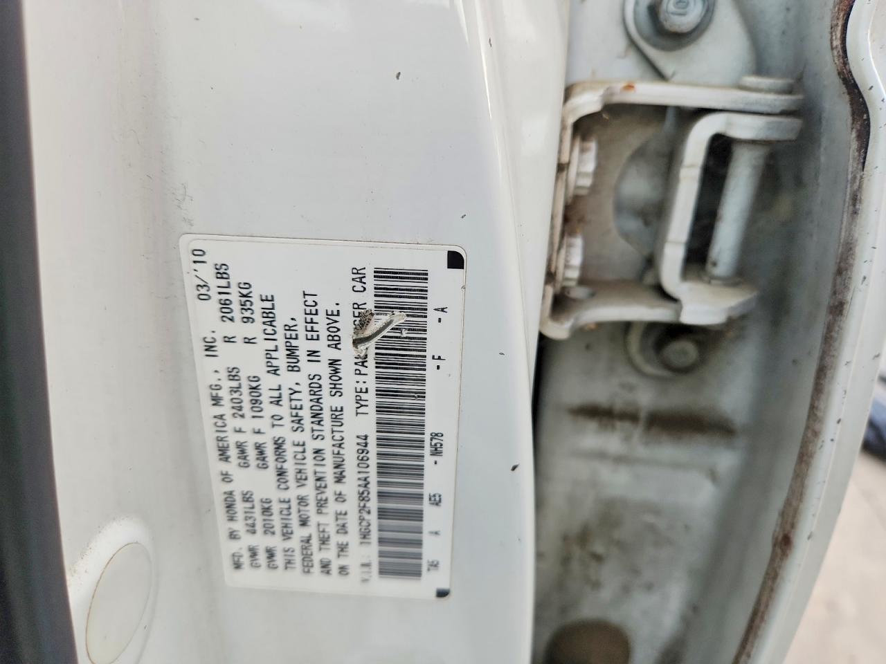 2010 HONDA ACCORD EXL photo 37
