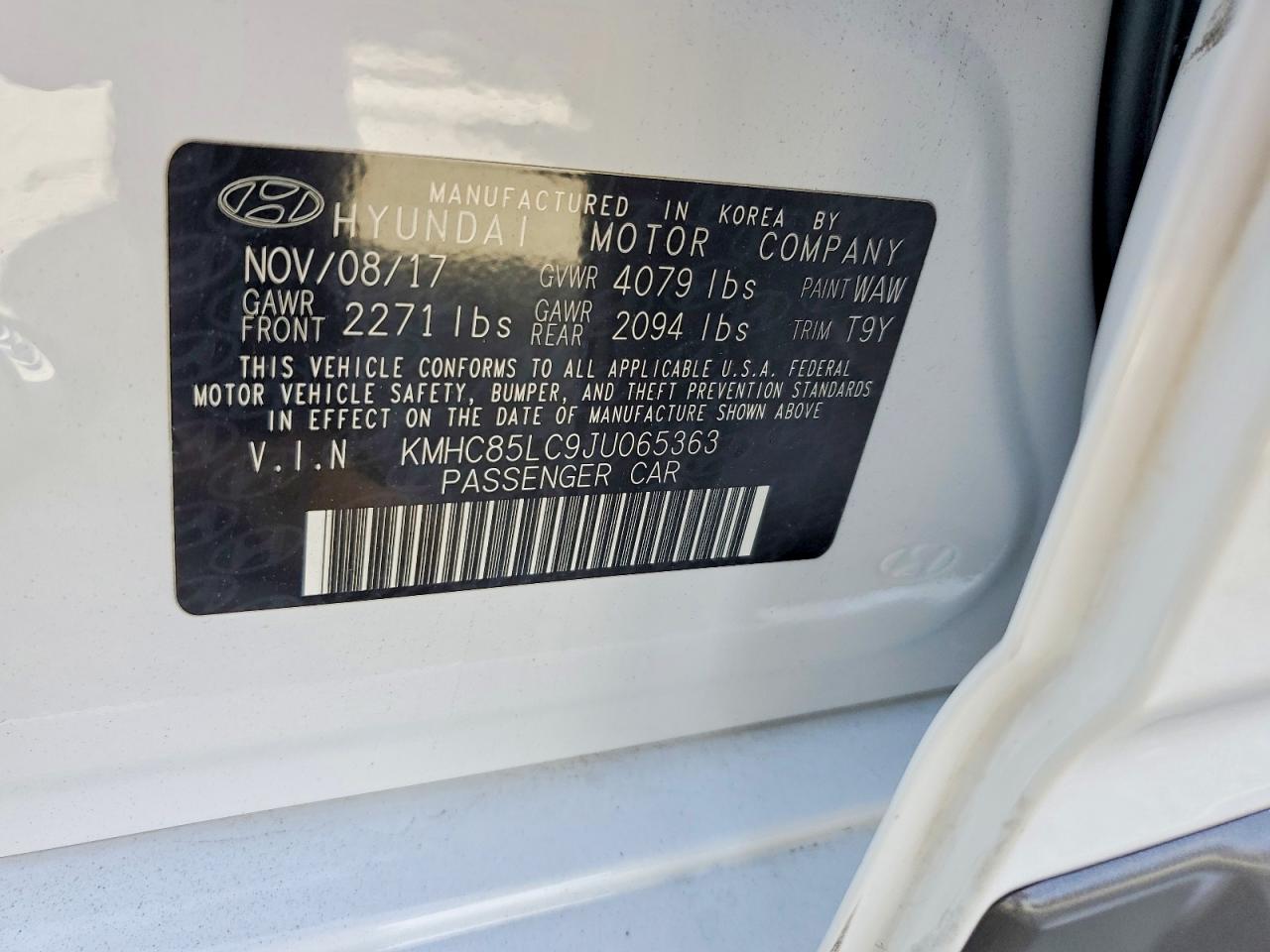 2018 HYUNDAI IONIQ LIMITED photo 12
