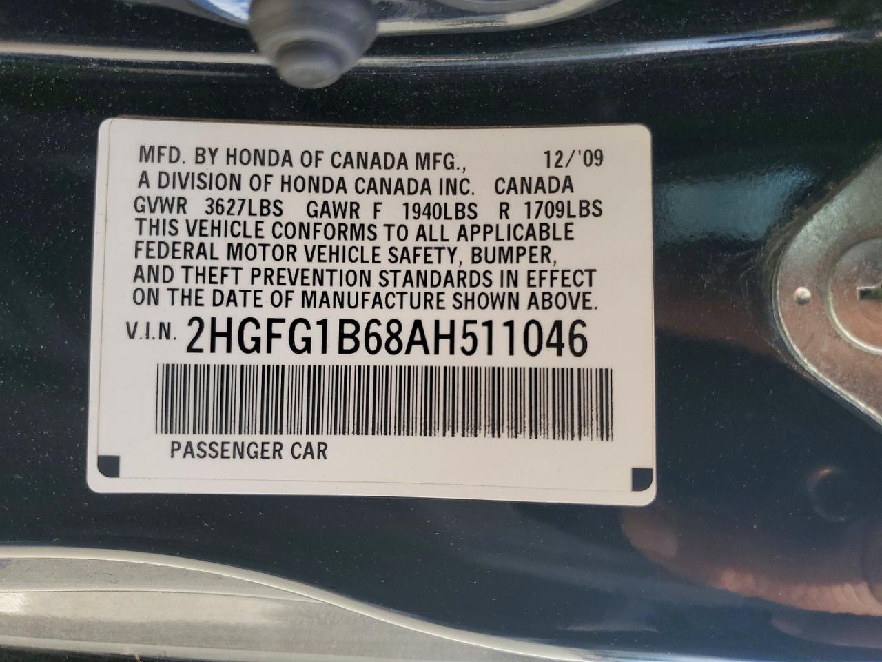 2010 HONDA CIVIC LX photo 23