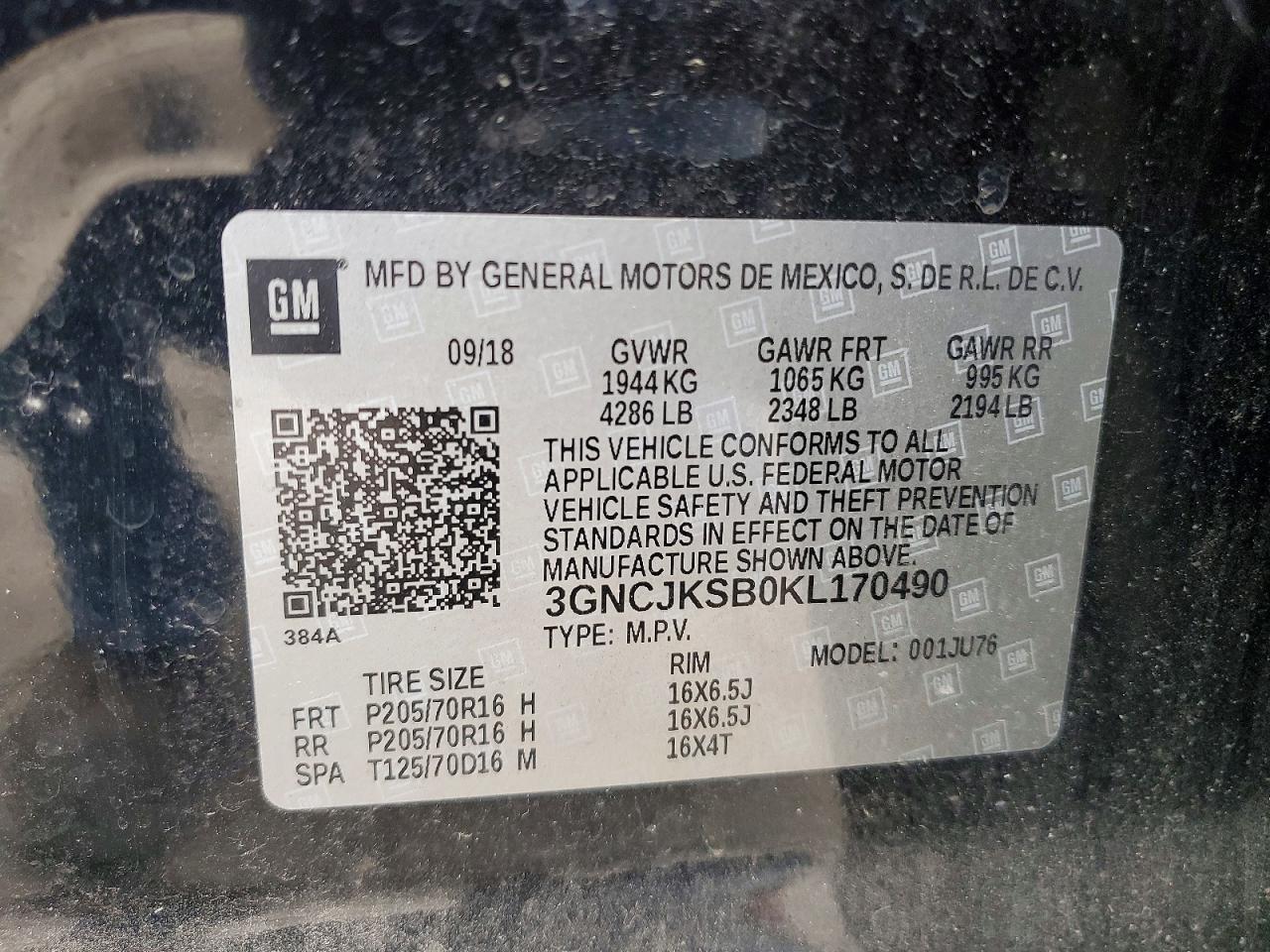 2019 CHEVROLET TRAX LS photo 37