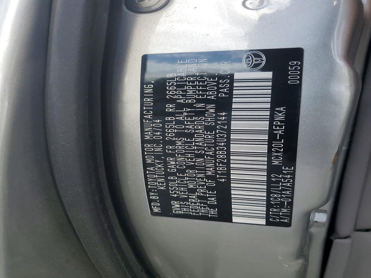 2004 TOYOTA AVALON XL photo 23