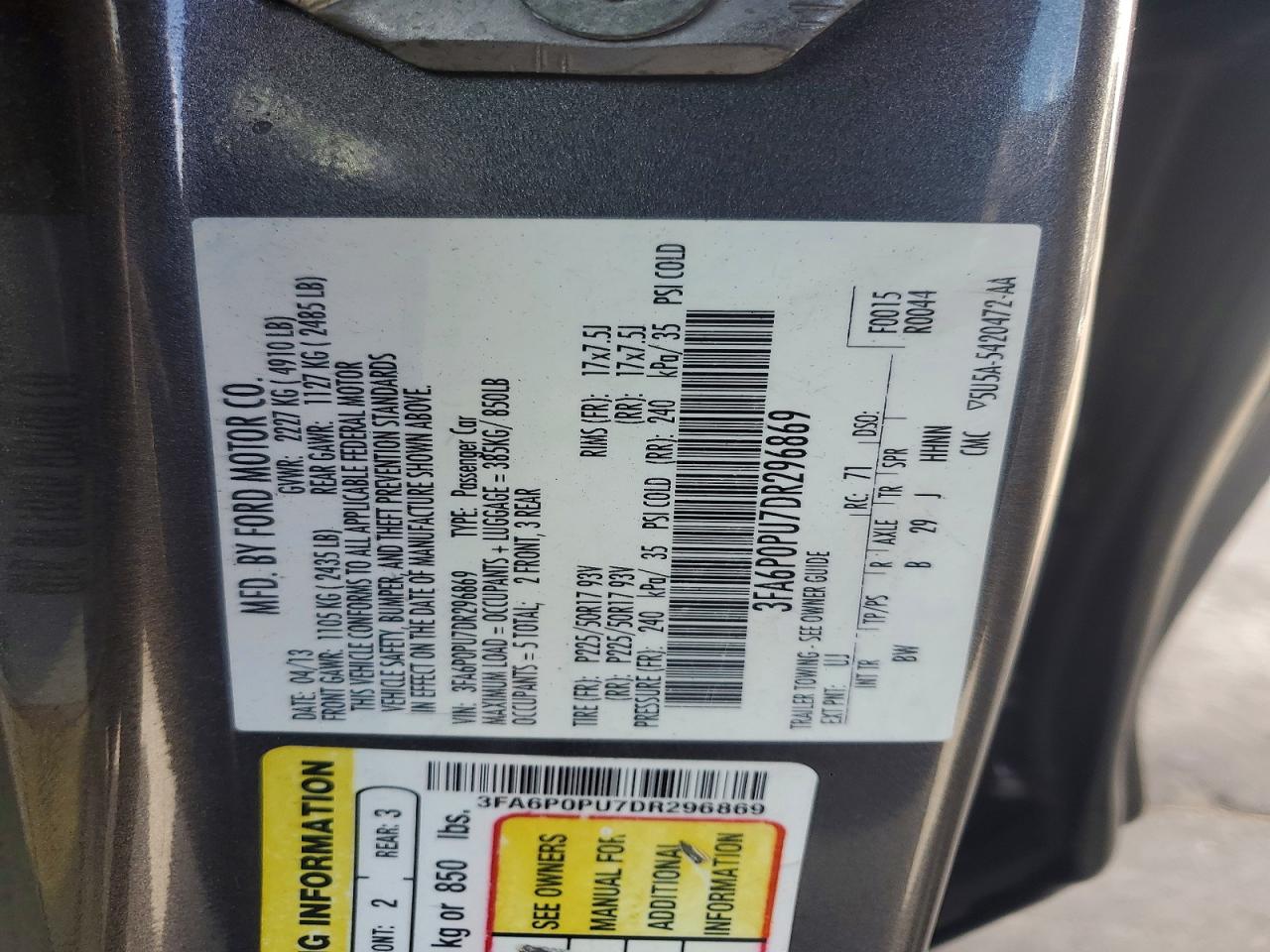 2013 FORD FUSION SE PHEV photo 25