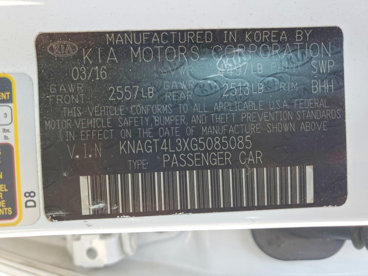 2016 KIA OPTIMA LX photo 23