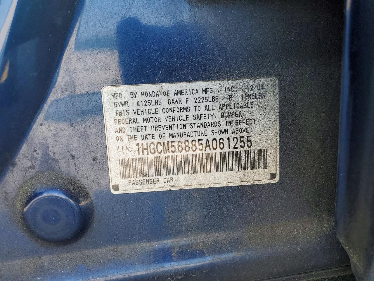 2005 HONDA ACCORD EX photo 34