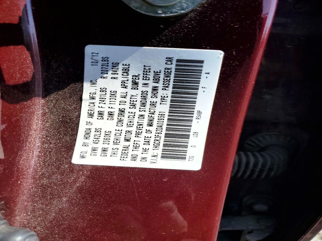 2013 HONDA ACCORD EXL photo 34