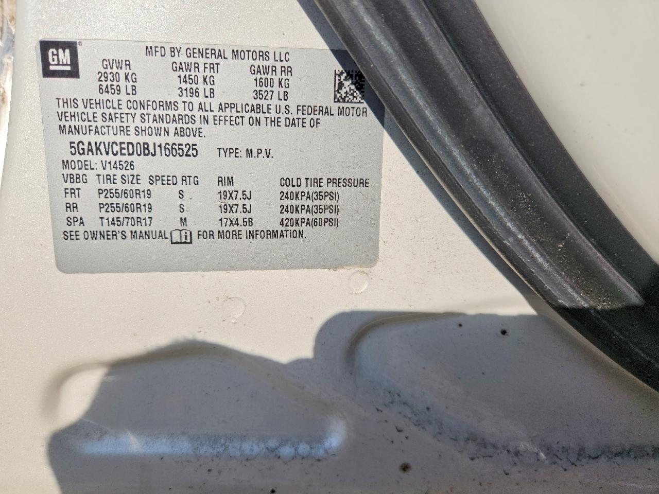 2011 BUICK ENCLAVE CXL photo 25