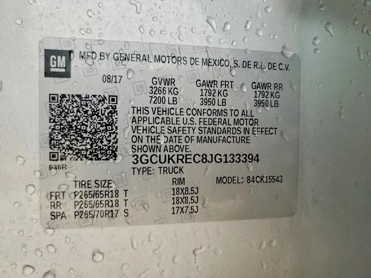 2018 CHEVROLET SILVERADO K1500 LT photo 12