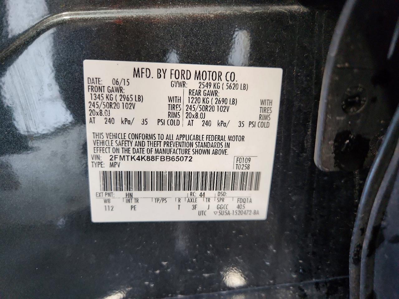 2015 FORD EDGE TITANIUM photo 23