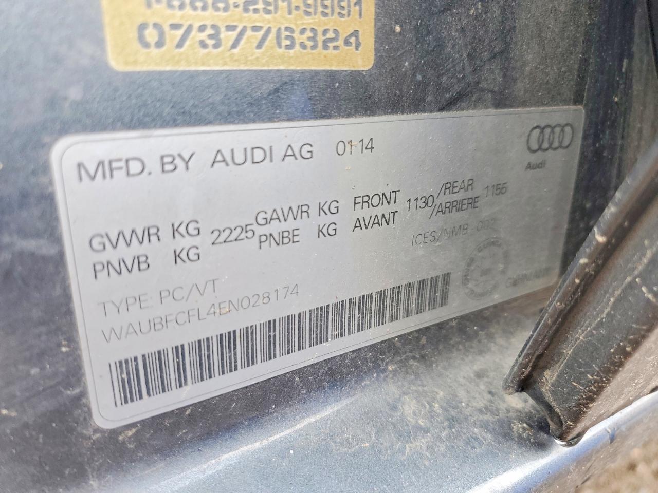 2014 AUDI A4 PREMIUM photo 12