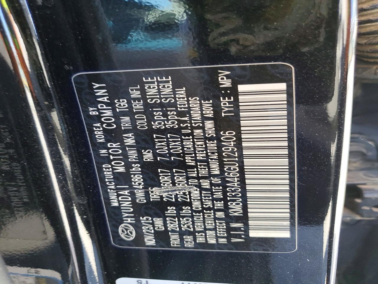 2016 HYUNDAI TUCSON SE photo 14