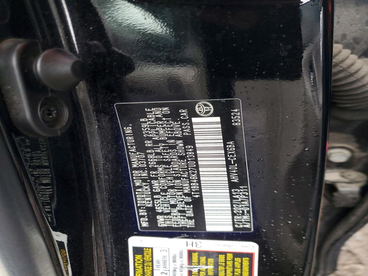 2007 TOYOTA CAMRY HYBRID photo 23
