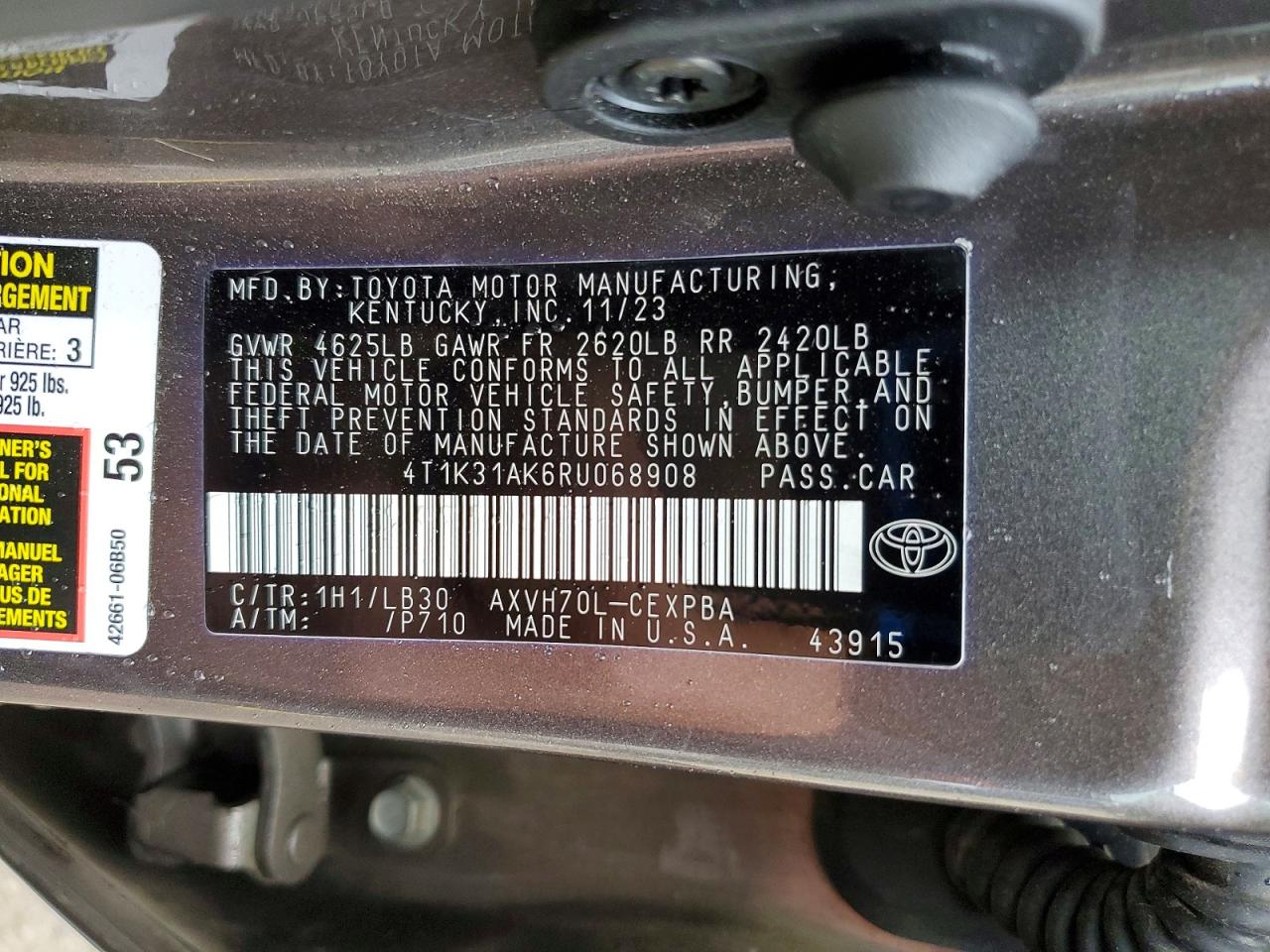 2024 TOYOTA CAMRY XSE photo 37