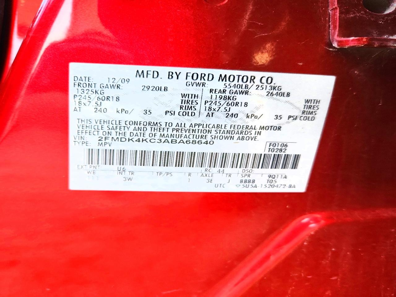 2010 FORD EDGE LIMITED photo 37