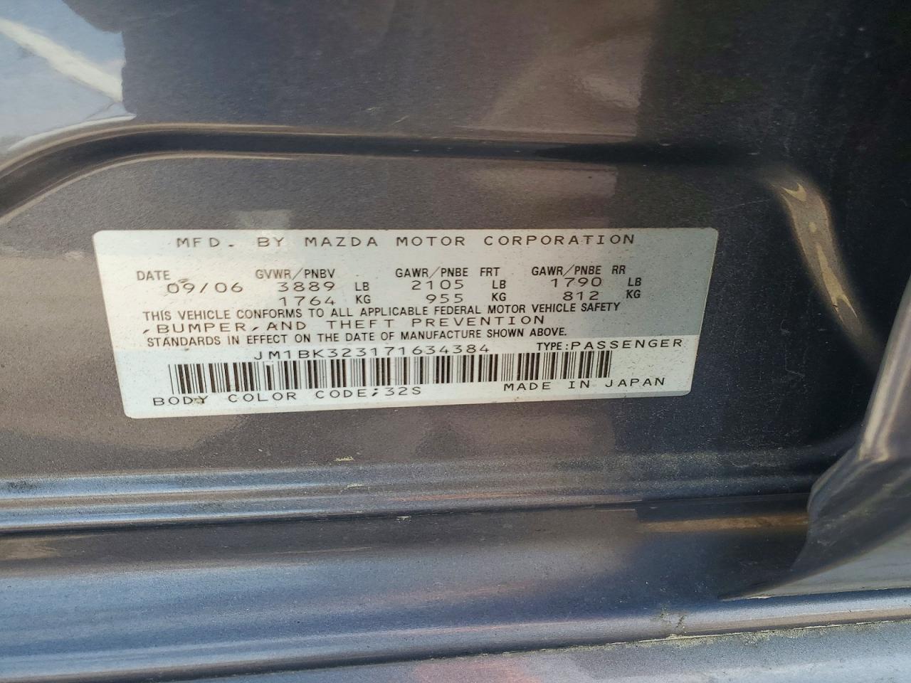 2007 MAZDA 3 S photo 23