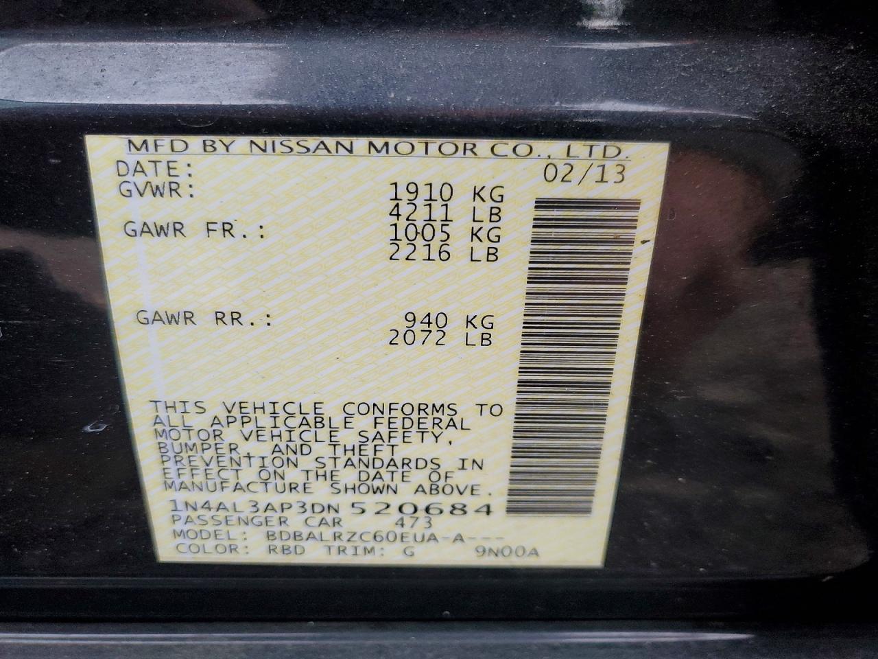 2013 NISSAN ALTIMA 2.5 photo 34
