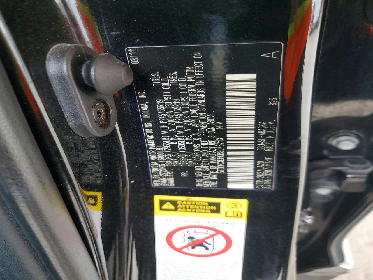 2011 TOYOTA HIGHLANDER LIMITED photo 37