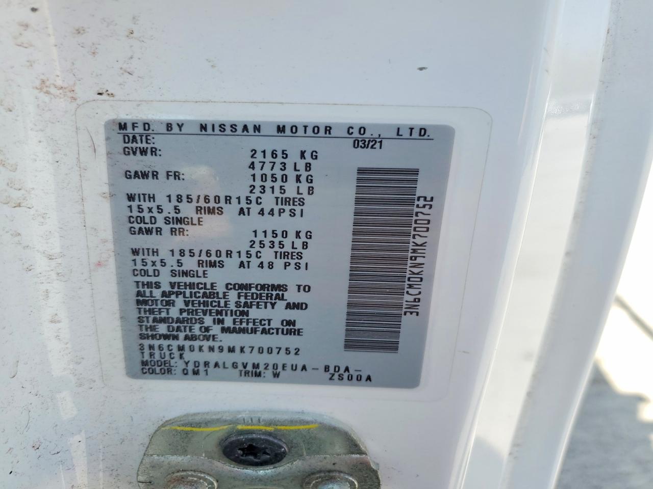 2021 NISSAN NV200 SV photo 27