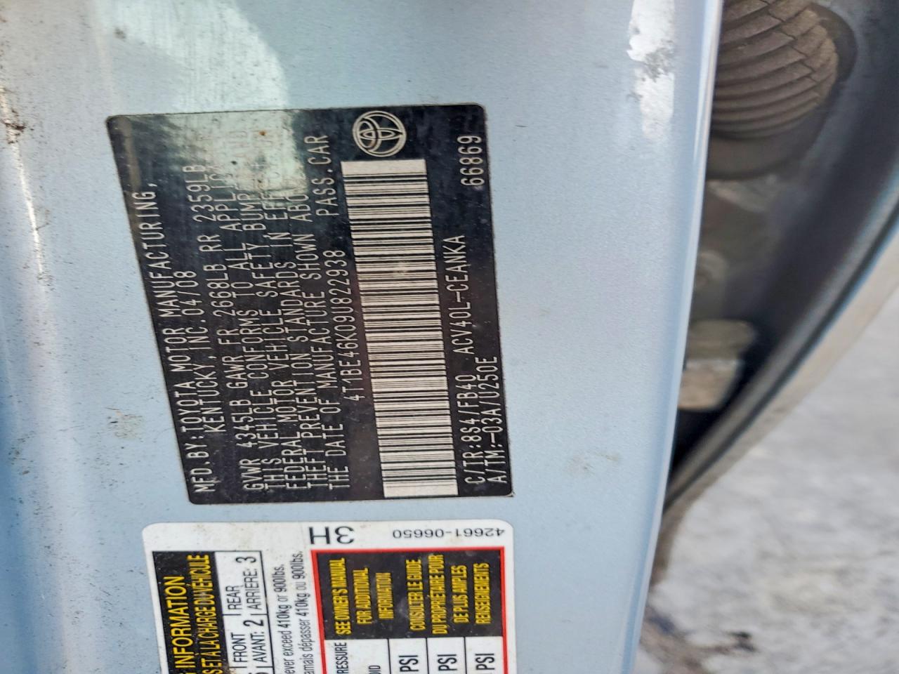 2009 TOYOTA CAMRY LE photo 23