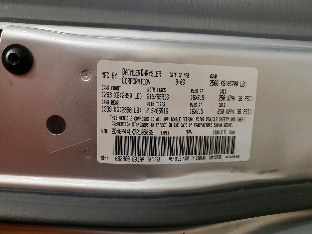 2007 DODGE GRAND CARAVAN SXT photo 37
