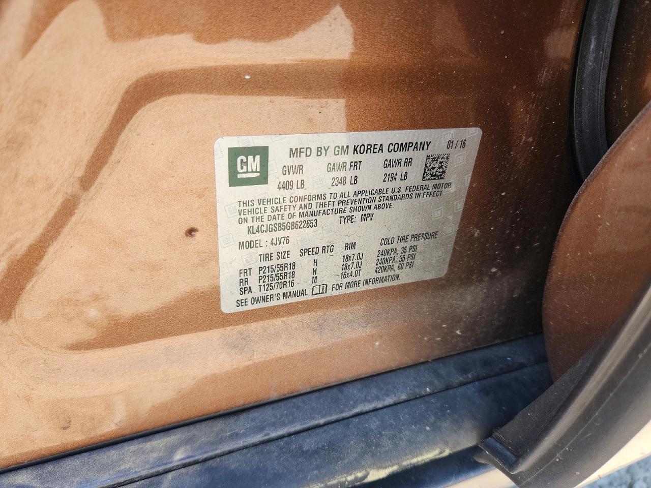 2016 BUICK ENCORE photo 37