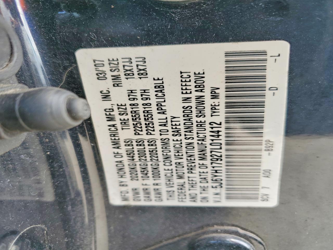 2007 HONDA ELEMENT SC photo 37