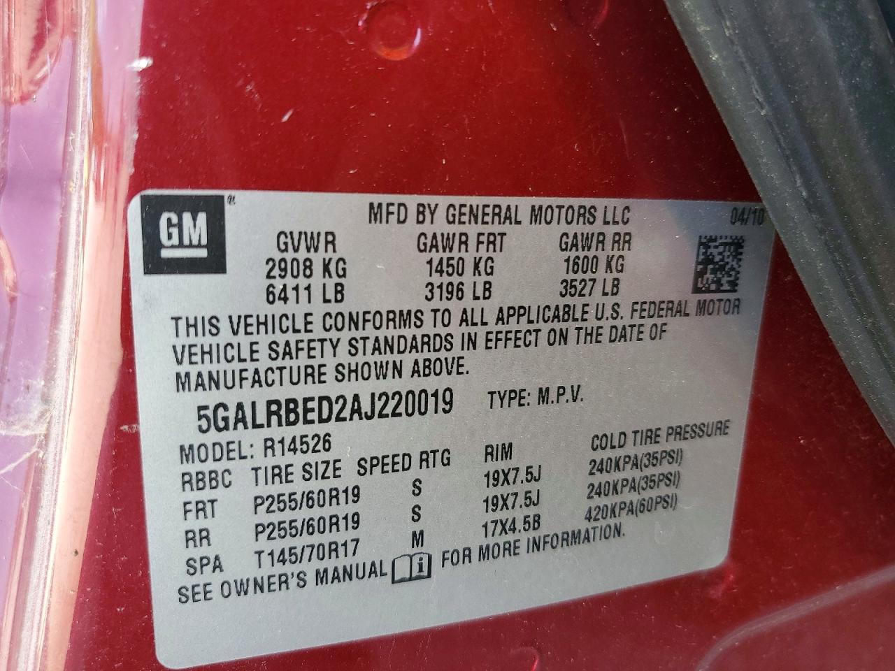 2010 BUICK ENCLAVE CXL photo 25