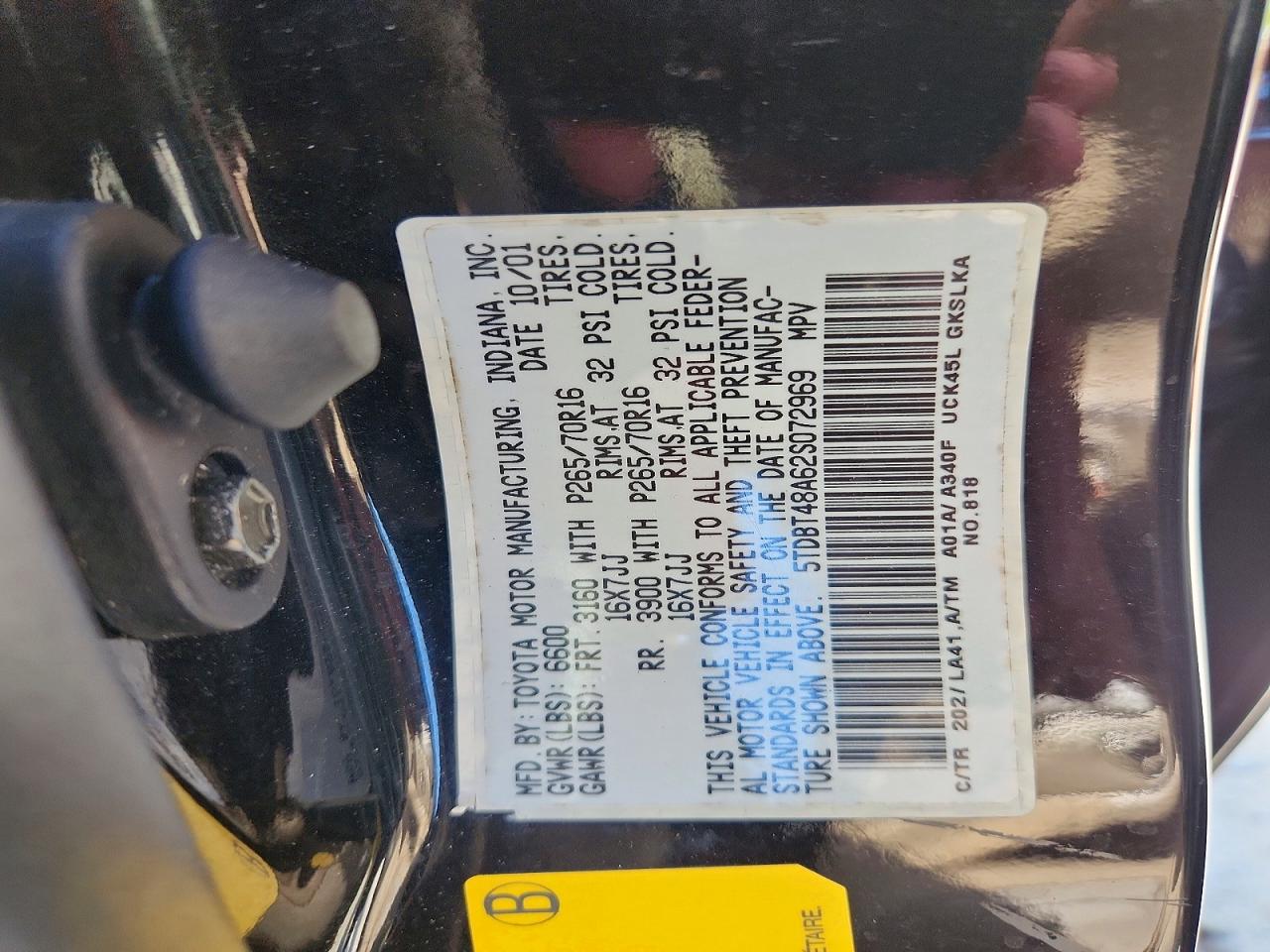 2002 TOYOTA SEQUOIA LIMITED photo 25