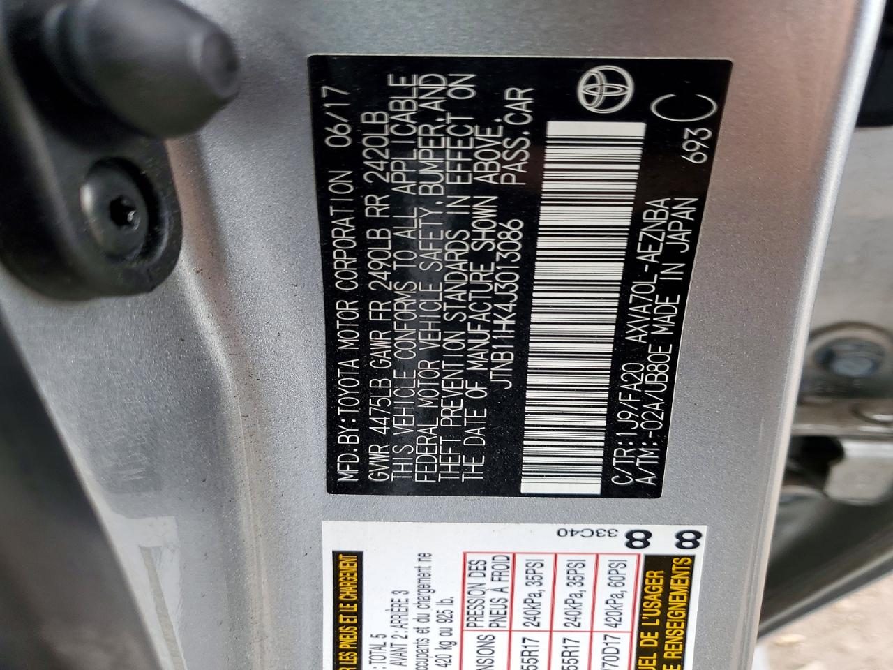 2018 TOYOTA CAMRY LE photo 23