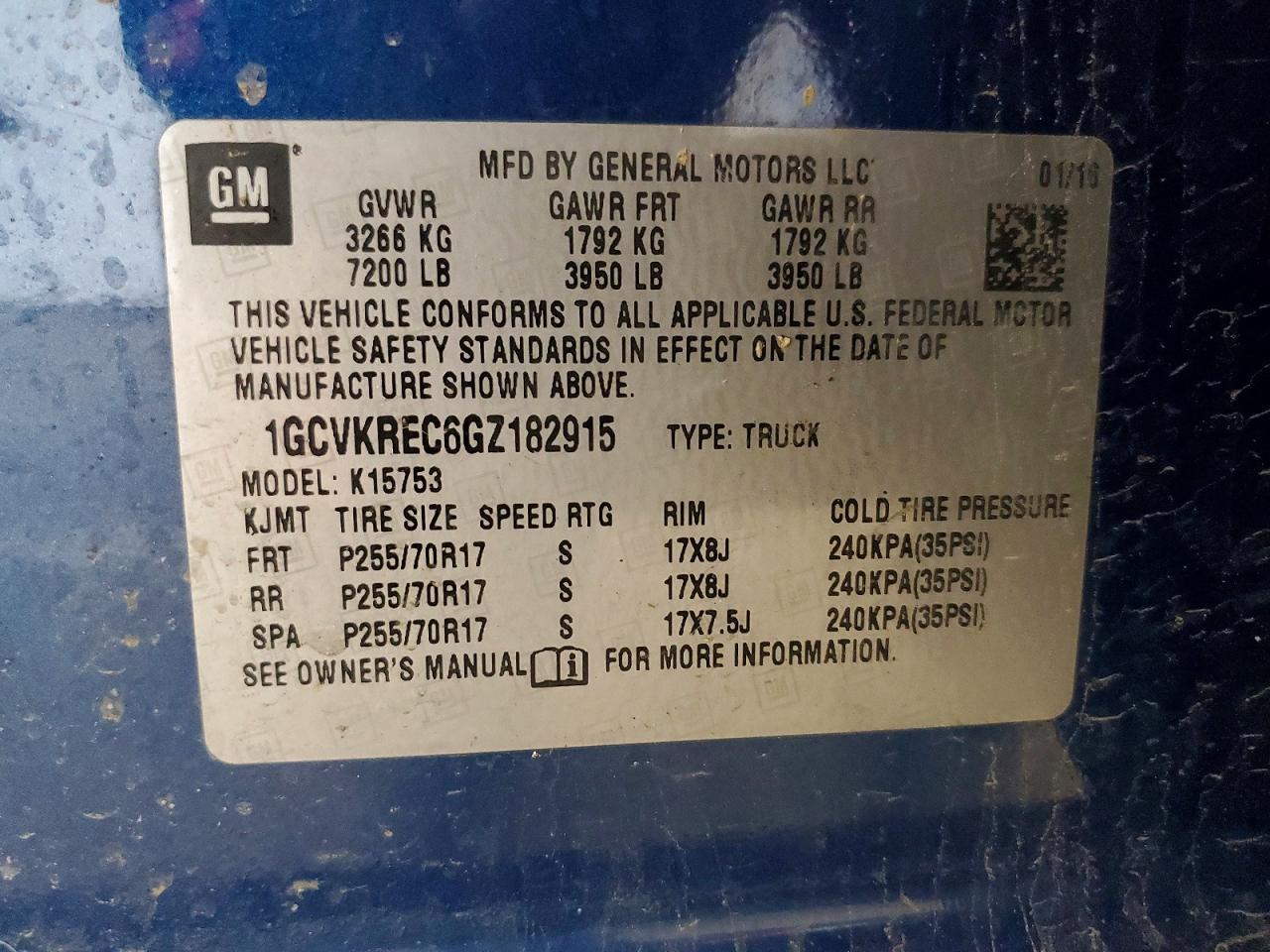 2016 CHEVROLET SILVERADO K1500 LT photo 34