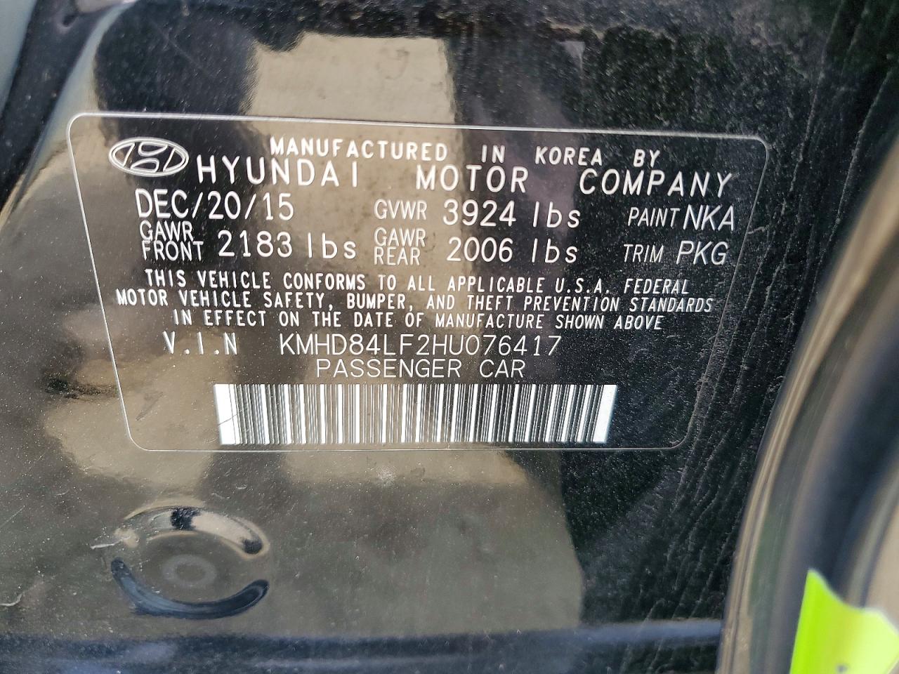 2017 HYUNDAI ELANTRA SE photo 23