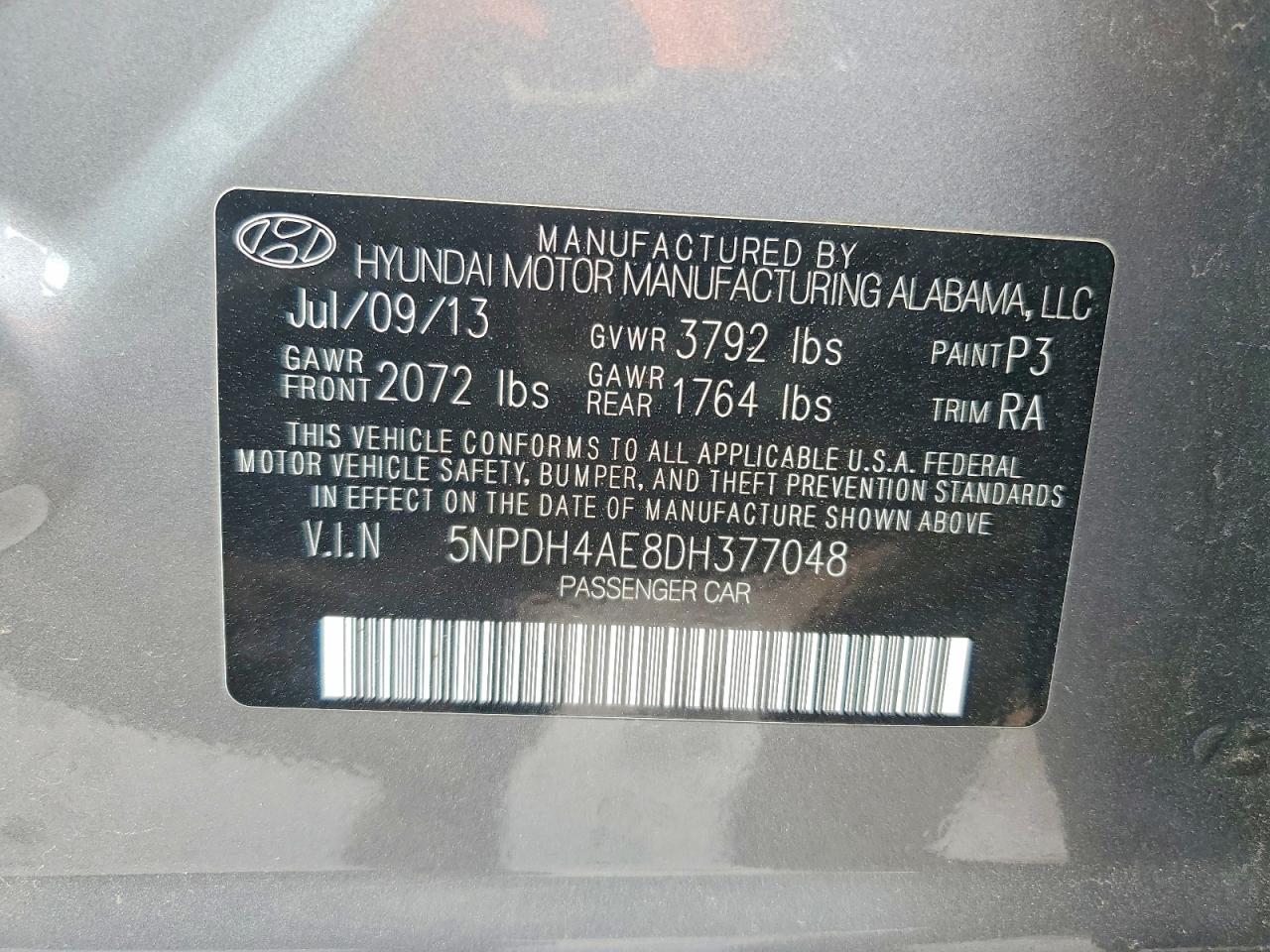 2013 HYUNDAI ELANTRA LIMITED photo 23