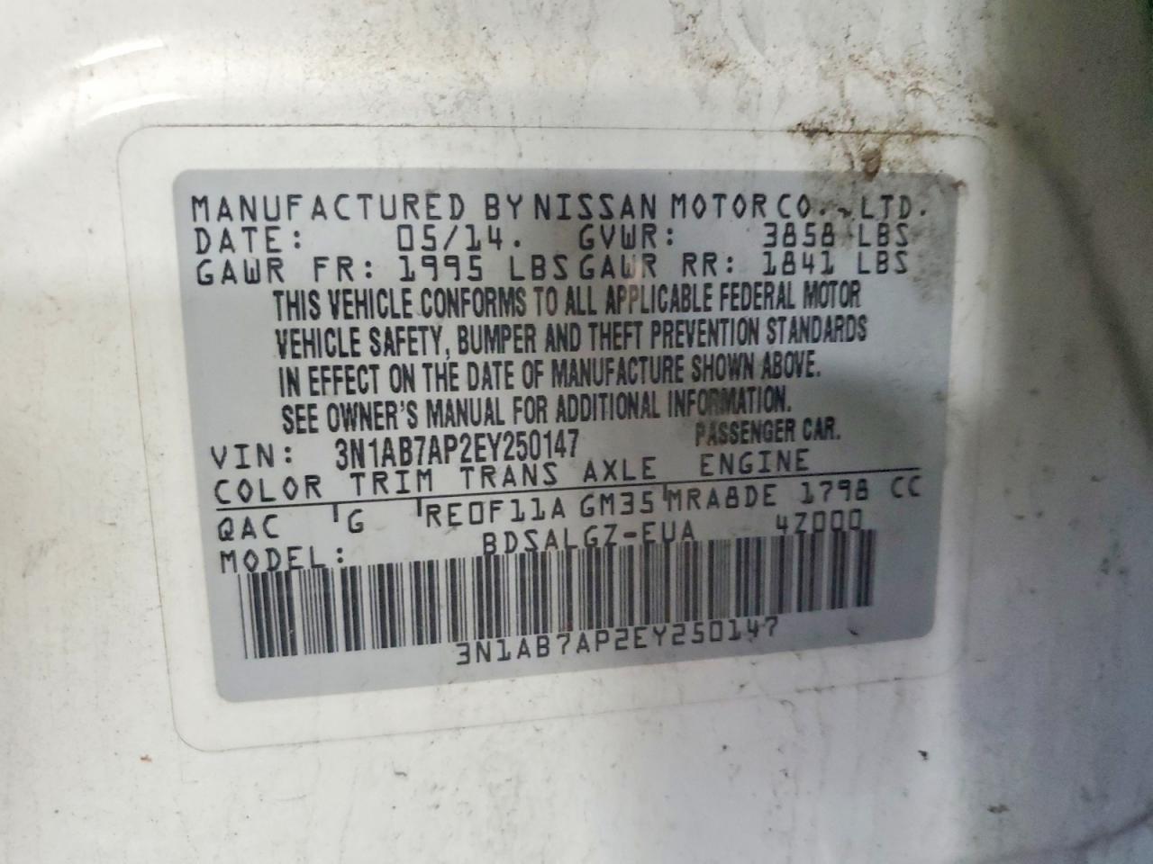 2014 NISSAN SENTRA SL photo 34