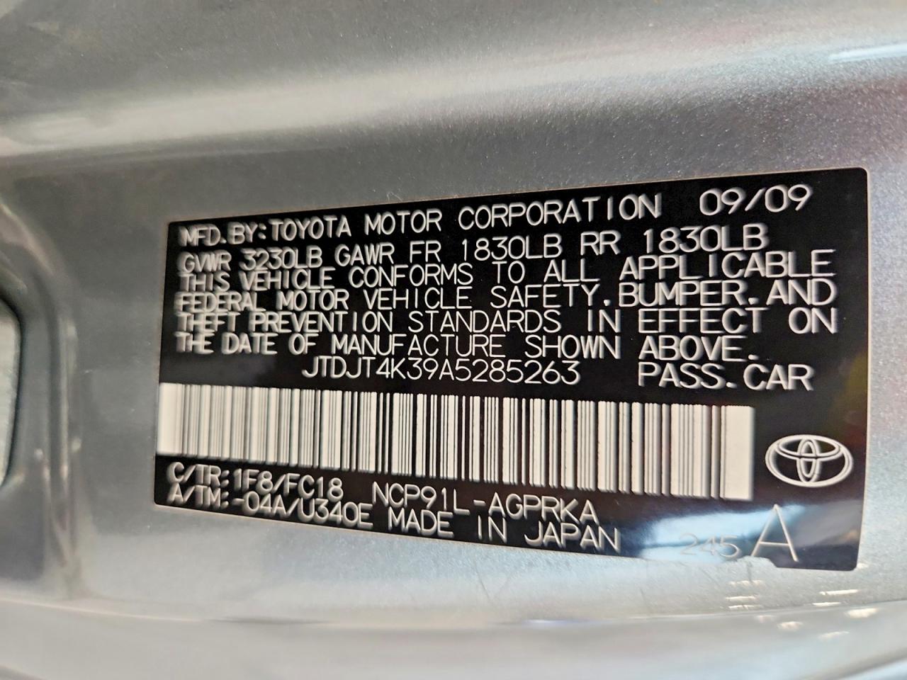 2010 TOYOTA YARIS BASE photo 34
