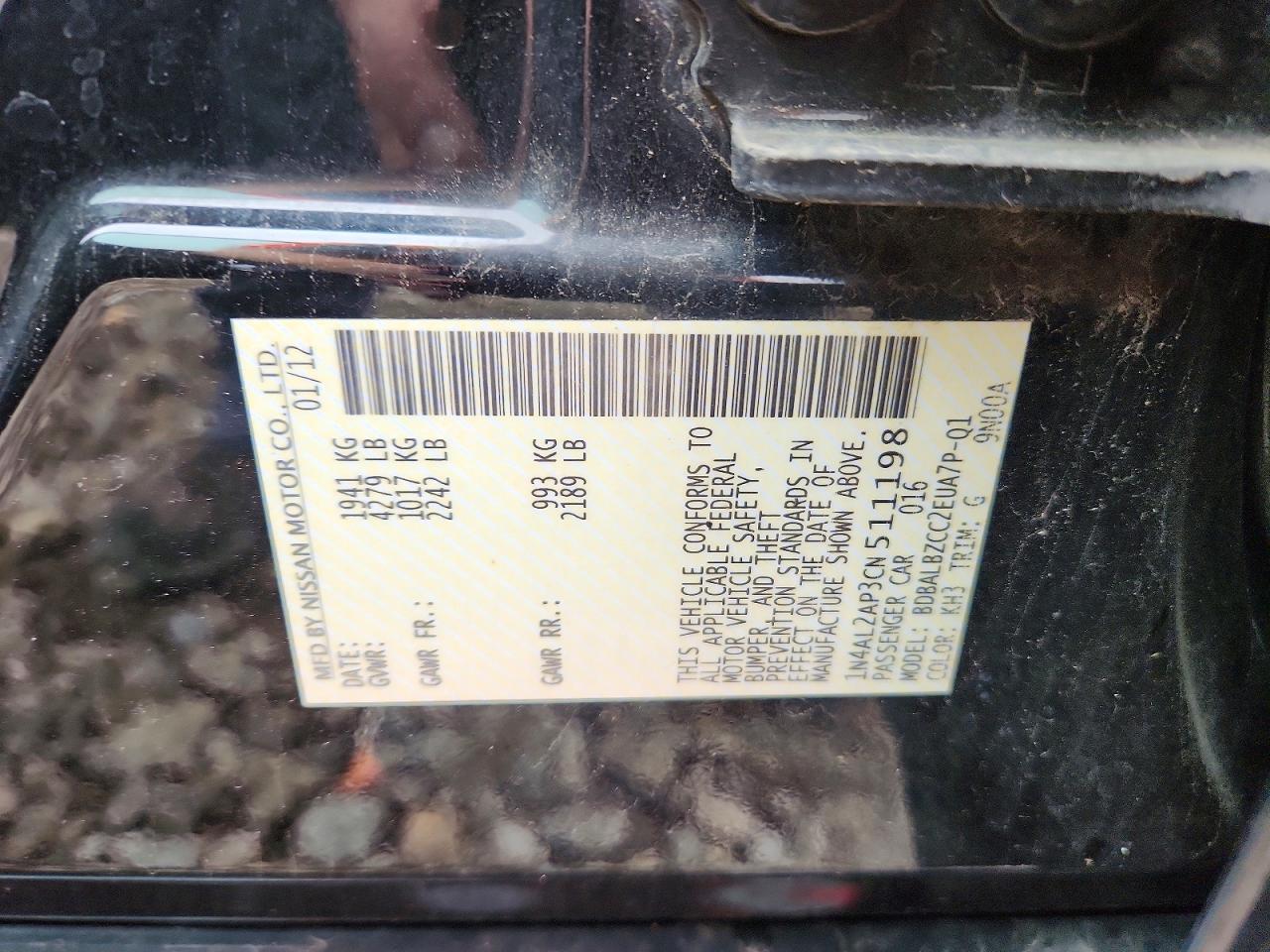 2012 NISSAN ALTIMA 2.5 photo 34
