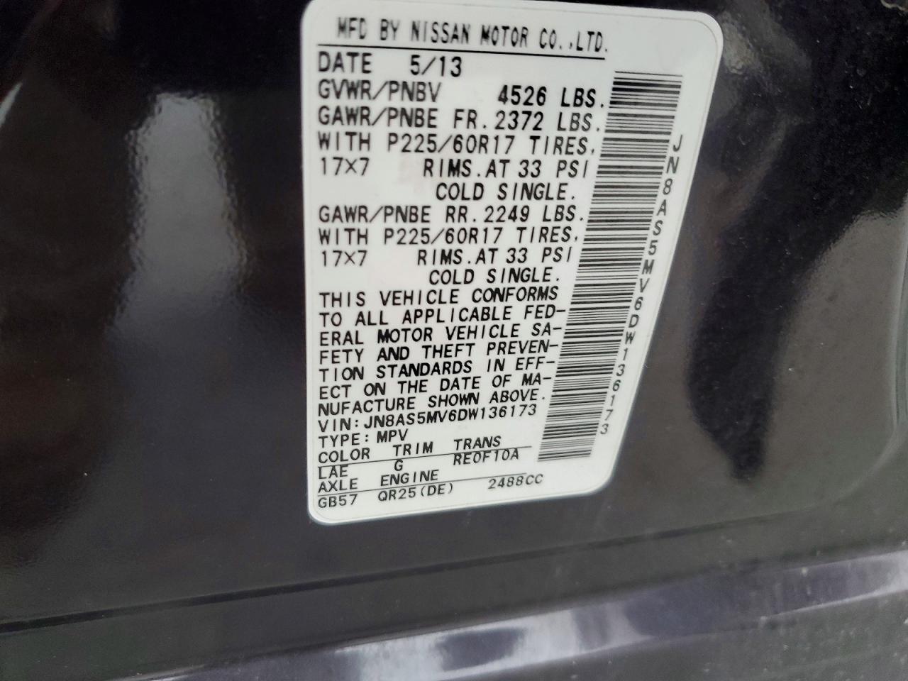 2013 NISSAN ROGUE S photo 25